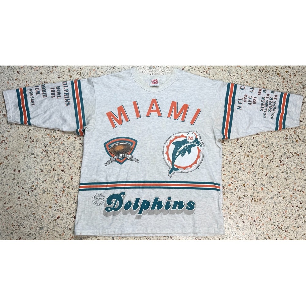 Long Gone Rare‎ Vtg NFL Miami Dolphins 1972 Perfect Season Football Jersey XL